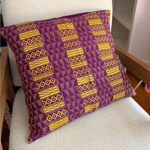 Woven Kente Cloth Cushion Cover 20”